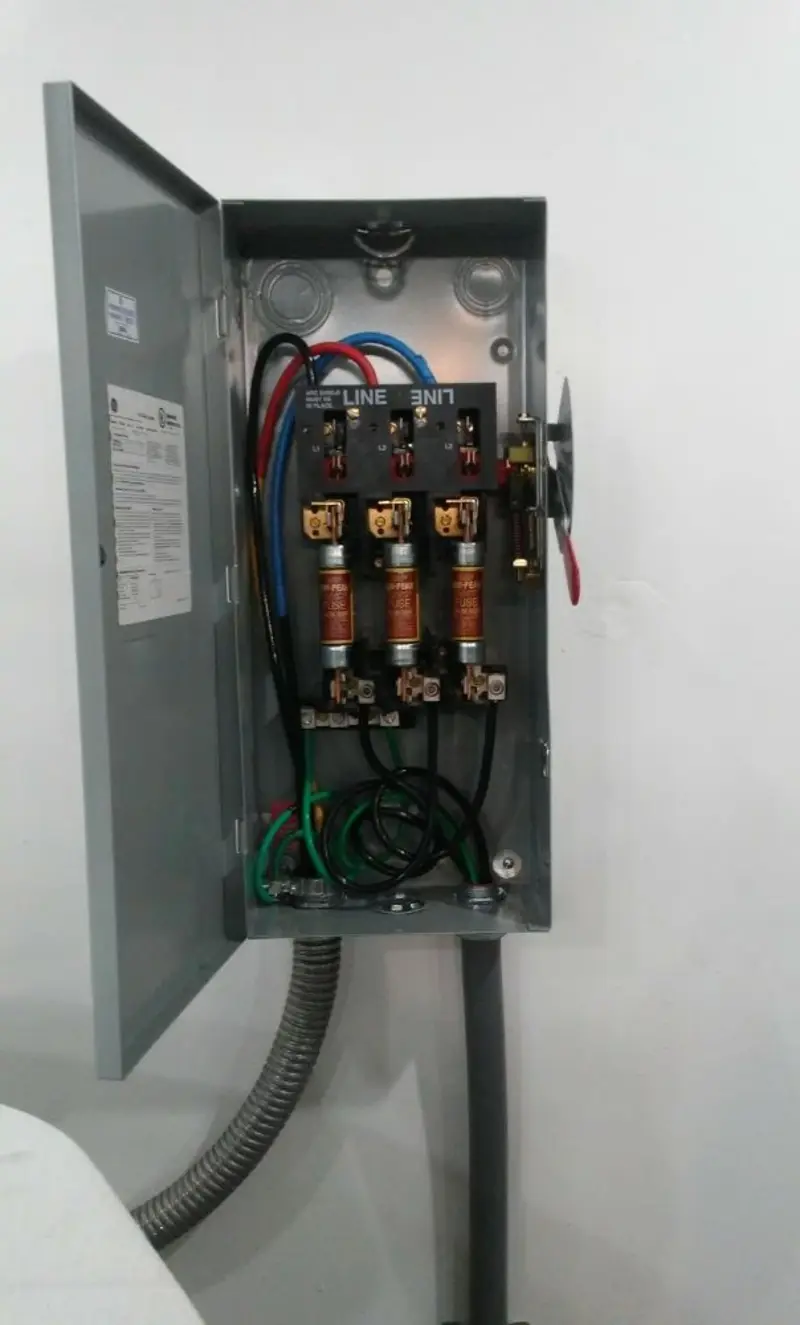Three-phase disconnect switch installed for Smoke Detector Installation in Claremont