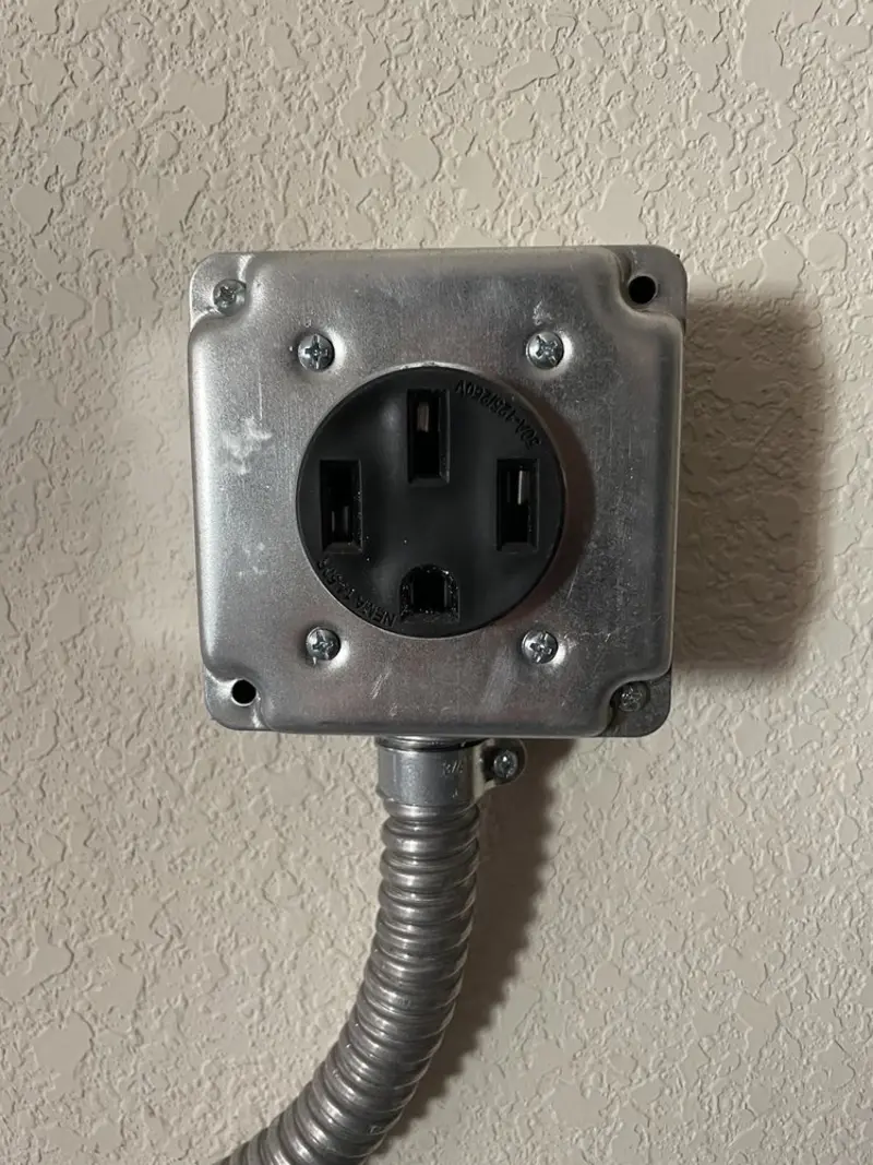 NEMA 14-50 outlet installed for Smart Home Electrical in Claremont